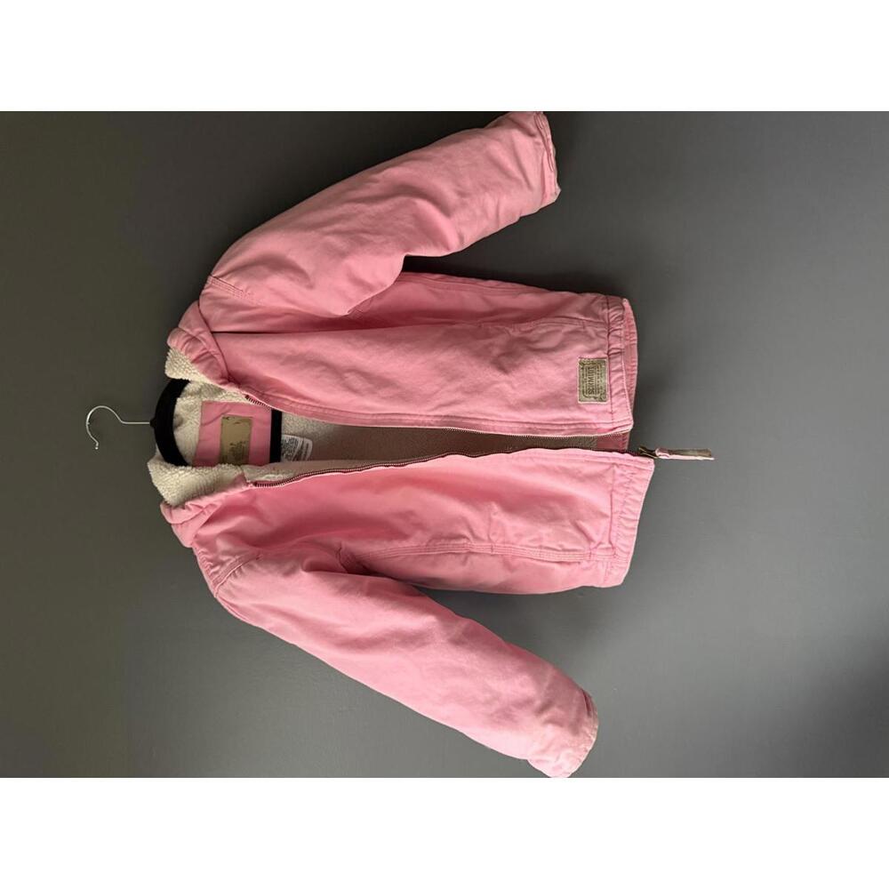 Schmidt Workwear Youth Pink Hooded Jacket with Sherpa Lining
